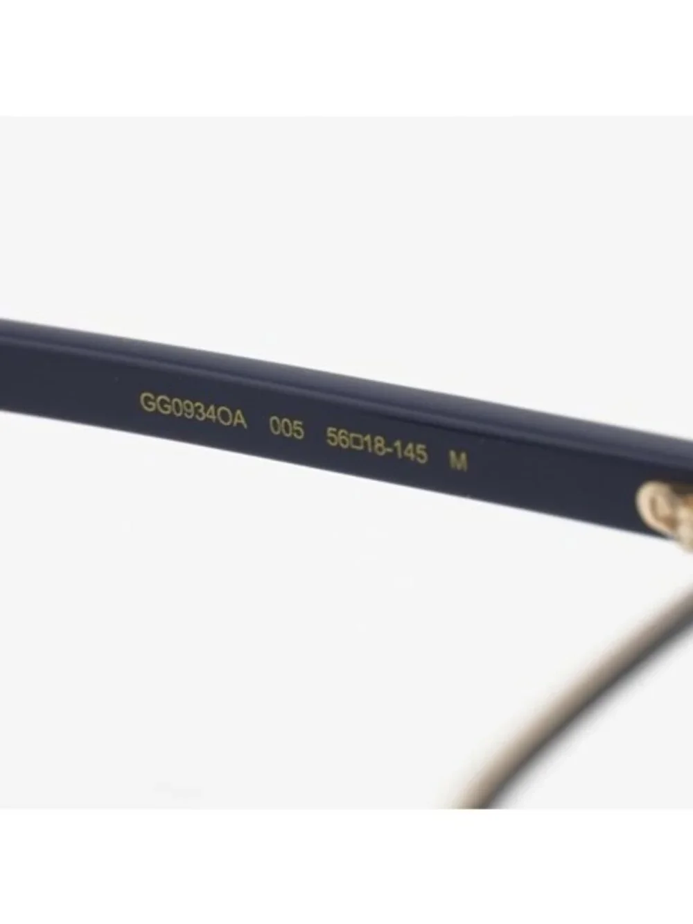 Gucci GG0934OA 005 Eyeglasses Gold / Black 56mm Rectangle Frame